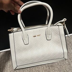 Nine West Quilted Cream Satchel